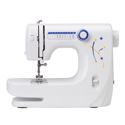 Vlinder naaimachine voor kleding gemakkelijk te bedienen Wit lichaam Blauw Geel Printen