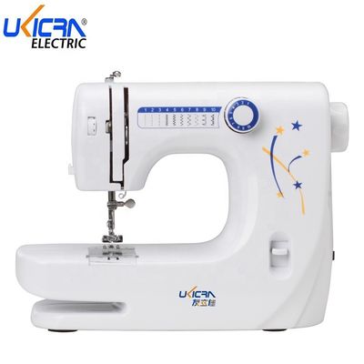 Vlinder naaimachine voor kleding gemakkelijk te bedienen Wit lichaam Blauw Geel Printen
