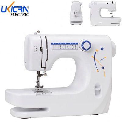Vlinder naaimachine voor kleding gemakkelijk te bedienen Wit lichaam Blauw Geel Printen