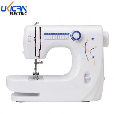 Vlinder naaimachine voor kleding gemakkelijk te bedienen Wit lichaam Blauw Geel Printen