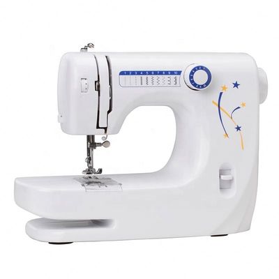 Vlinder naaimachine voor kleding gemakkelijk te bedienen Wit lichaam Blauw Geel Printen